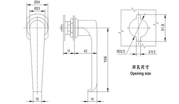 開關(guān)柜門鎖
